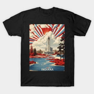 Indiana United States of America Tourism Vintage Poster T-Shirt